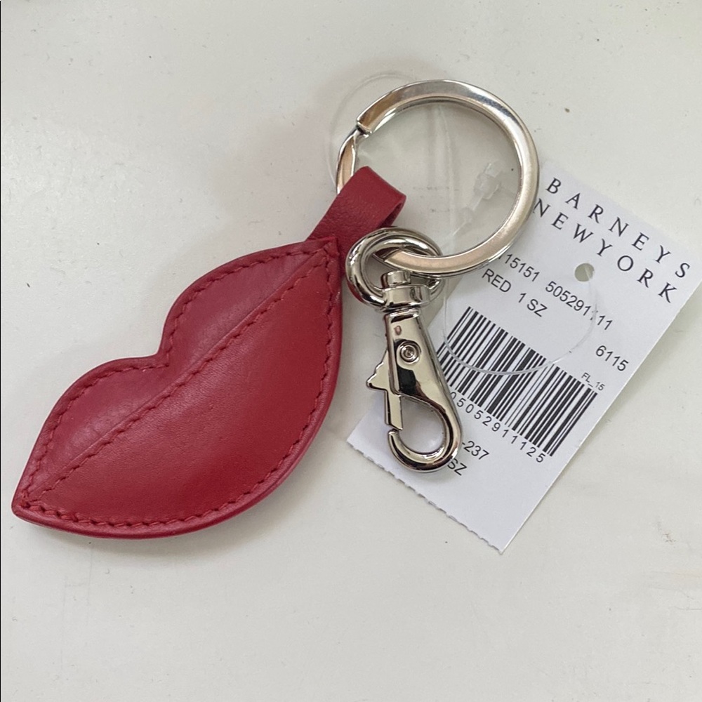 Barneys New York Red Lip Keychain NWT